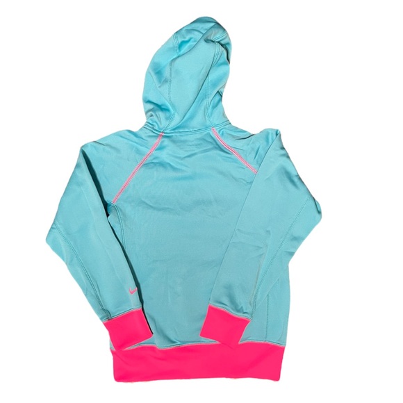 Nike Shirts & Tops Nike Girls Thermafit Teal Hot Pink Hoodie Poshmark